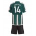 Billige Manchester United Christian Eriksen #14 Børnetøj Udebanetrøje til baby 2023-24 Kortærmet (+ korte bukser)